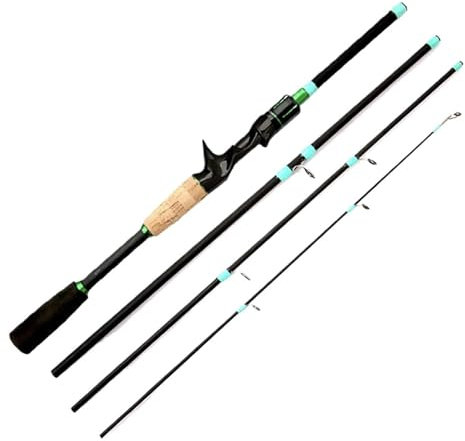 EKalgretrA Stipprute Locken Angelruten 1,8-2,1 m 4/5 Abschnitt Carbon Faser Licht Angeln Baitcasting Angelrute 3,5g-14g Boot Angeln Teleskopangel(1.8M Casting Rod)
