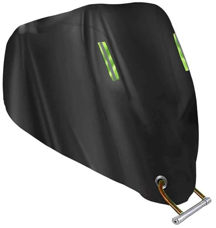 Funda para Moto para Kawasaki VN900 Classic Custom Lateral Soporte, Cubre Moto Impermeable Funda Motocicleta Exterior Cubierta Protectora Prueba Sol Lluvia Polvo,XXL