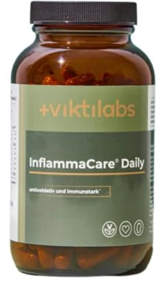 InflammaCare® Daily - Natürliche Unterstützung für Entzündungsprozesse - Mit Grüntee-, Olivenblatt-Extrakt & Vitalpilzen - Hochdosiert mit EGCG & Vitamin C - 100% vegan (1er Pack)