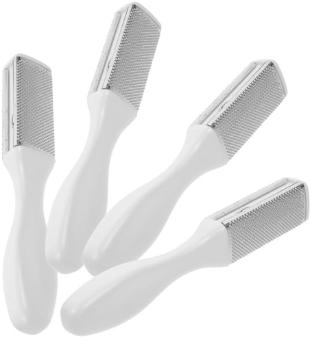DECHOUS Set 4pezzi Raspa per Piedi in Abs e Acciaio Inossidabile per Rimozione Calli ed Esfoliazione Pelle Morta, Accessorio Pedicure Professionale per Cura del Tallone e Piedi