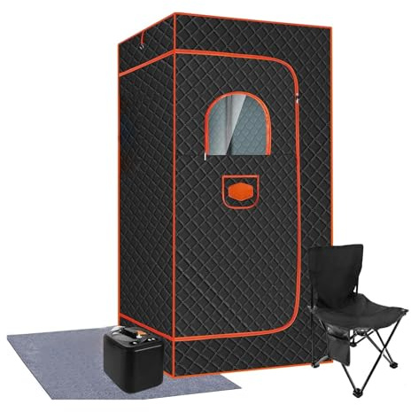 Sauna vapeur, Tente De Sauna À Vapeur Compacte Et Portable, 1000 W, Noire, Pour Détox, Relaxation, Temps, Température, Télécommande, Maison,pour la maison(C)