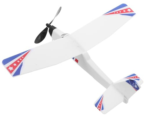 GLSTOY Rubber Band Powered Model Airplane Kit for Easy Assembly Glider for Indoor Outdoor Play Safe Aircraft Model Building Kit for Boys Beginners
