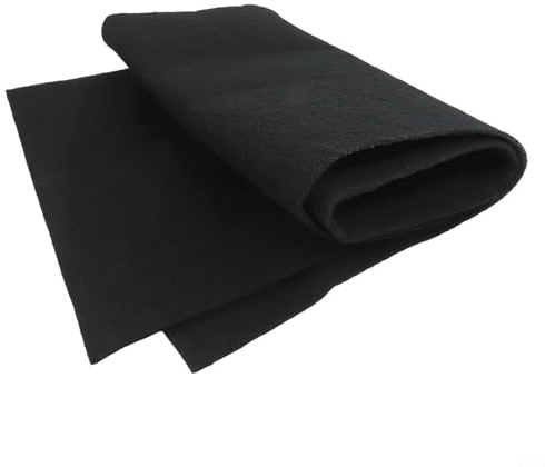 Micpointik Aktivkohlefiltermatte 100x100 cm für Dunstabzugshaube, Zuschneidbar 5 mm oder 10 mm Dick, Geruchsneutralisierend Fettfilter Schaumstoff für Küche und Luftreiniger(1M x 1M x 5mm)