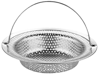 Merzio Stainless Steel Kitchen Sink Strainer with Lift-Up Handle, 11cm Anti-Clogging Sink Drain Strainer, 1mm High-Density Micro-Perforated Food Catcher for Kitchen and Bathroom Sinks