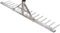 IDEAL Profi-Aluminiumrechen mit 16 Zinken – stabile konische Dülle für sicheren Sitz, Arbeitsbreite 620 mm – robuster Rechen aus Aluminium für Garten, Landschaftsbau & Landwirtschaft, ohne Stiel