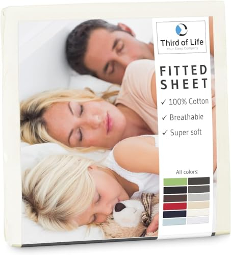 Spannbettlaken 90x200 cm aus 100% natürlicher Baumwolle I Das atmungsaktive & fusselfreie Bettlaken ALBA ist elastisch & weich I Designed in Germany I Langlebiger Jersey-Bettbezug I 90x200cm