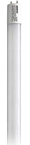 Satco S21924 LED Linear Tube Light Bulbs; 14 Watt 120-277 Volt T8; 4Ft; 6500K Daylight; G13 Medium Bi Pin Base; 1800 Lumens; Type B; Ballast Bypass; Single or Double Ended Wiring (25 Pack)