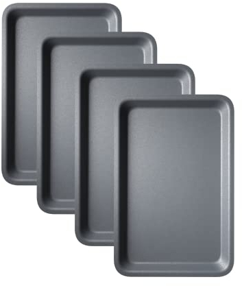 Kitcheneur® - Set di teglie da forno economiche da 31 cm di profondità, antiaderenti, confezione multipla da forno, lavabili in lavastoviglie e facili da pulire (4)