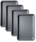 Lot de 4 plaques de cuisson profondes pour four – 31 cm – Moules à rôtir antiadhésifs pour four – Passe au lave-vaisselle KITCHENEUR®