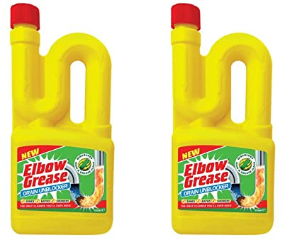 2 x 750 ml Ellenbogen Abfluss Waschbecken Unblocker WC Reinigung Flüssigkeit Waschbecken Flüssigkeit Heavy Duty Haushalt Reinigung
