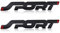 2 Piezas Emblema Sport, Sport 3D Etiqueta Engomada del Coche De Metal Calcomanías, Auto Car Trunger Sport Sport Letter (Black)