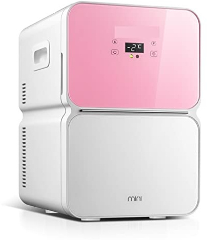 DieffematicBX Mini Frigo Réfrigérateur Petit Mini réfrigérateur 22L cosmétiques ménagers réfrigérateur à Double Usage Chauffage et Refroidissement réfrigérateur
