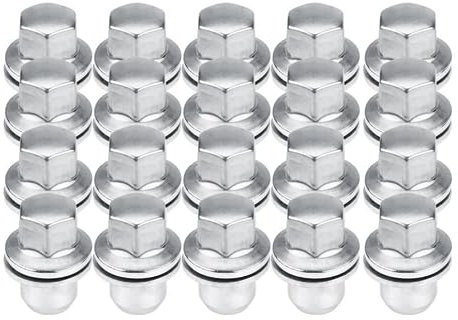 Lot de 20 écrous de roue en alliage d'acier compatible avec Land Ro-ver Sport Discovery LR3 LR4 L322 2006-2012 Remplacement pour LR068126 RRD500290