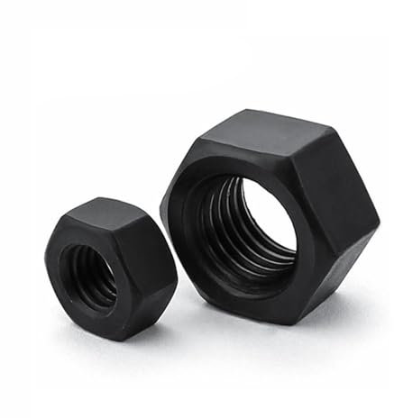 2 STÜCKE Schwarz Feingewinde Sechskantmutter M8 M10 M12 M14 M16 M18 M20 Steigung 1,0/1,25/1,5 Grade 8,8 Kohlenstoffstahl Sechskantmutternbefestigung (Size : M12x1.0)