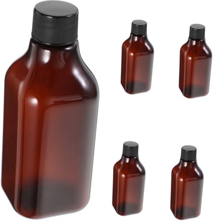 DOITOOL Set 5 Flaconi Da Viaggio 200ml in Plastica Con Tappo a Vite e Chiusura Ermetica Per Shampoo, Lozione e Articoli Da Toeletta, Contenitori Ricaricabili Leggeri Per Viaggi, Lavoro e Campeggio