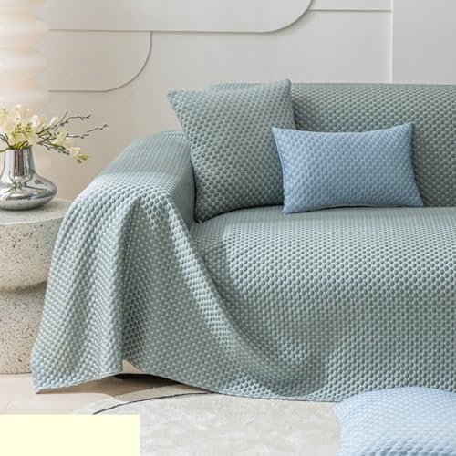 Ayoiow Sofa Überzug Wasserabweisend Bezug Sofa Grün Sofahusse 1Sitzer Polyester Einfarbig