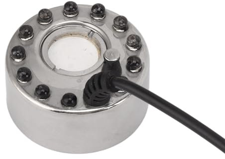 Srliya Farbe 12 LED Nebel Maker Fogger Wasser Brunnen Teich Nebel Zerstäuber Luftbefeuchter mit DC 5 V Schnittstelle Wasser Brunnen Teich Steingarten Aquarium