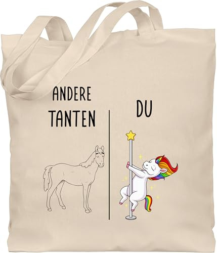 Shirtracer - Baumwolltasche - Tante Taschen - Andere Tanten Dabbing Einhorn - Geschenk Weihnachten