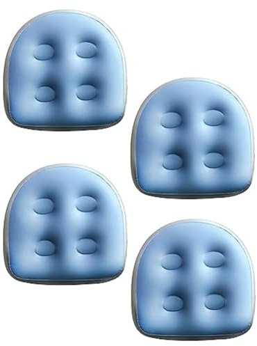 iFutniew 4 Stück Spa und Whirlpool Booster, Pool Badewanne Sitz aufblasbares Kissen, blaues PVC Spa wasserdichte Rückenpolster, weiches Spa-Kissen, Massagematte