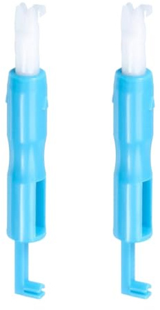 UEAVOID 2 pièces Aides à l'enfilage de l'aiguille pour Machine à Coudre,Enfile-Aiguille Rapide,Outil d'enfile-aiguille en Plastique Automatique,Enfile-Aiguilles pour Couture Main (Bleu Blanc)