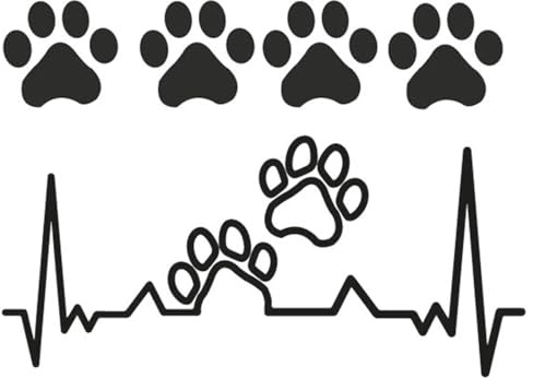pegatina coche huella perroPegatina decorativa para coche con huellas de perro. Adhesivo para vehículo huellas. Vinilo autoadhesivo para coches con diseño de patas de perro (Negro, Modelo 3)