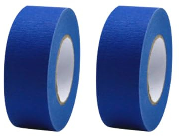 GSHLLO Lot de 2 rouleaux de ruban de masquage auto-adhésif à faible adhérence - 10 mm x 50 m - Ruban de décoration inscriptible - Ruban de masquage de peinture de voiture - Ruban de peinture tout
