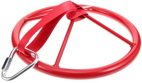 ifundom Trainingsring für Kinder Rot aus Eisen für Drinnen und Fitness | Kinder, Innenraum, Sichere Konstruktion, Handlicher Hebegriff, Praktische Sportausstattung