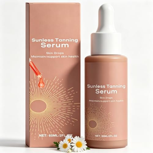 Gocce Autoabbronzanti per Viso e Corpo – Gocce Abbronzanti, Siero Concentrato da Mischiare alla Crema, Gocce Abbronzanti Senza Sole per Colorito Naturale, Tanning Drops Idratanti & Vegan, 60ml