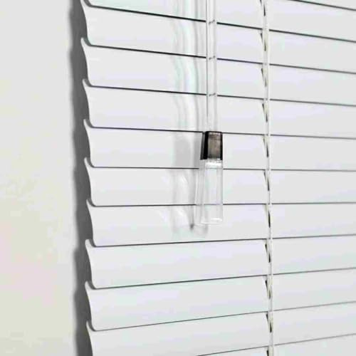 Persiana de Aluminio, Persiana Veneciana para Ventanas,Incluye Material de Montaje, Privacidad, Protección contra la luz y el Deslumbramiento, Blanco, Personalizable (40×90cm)