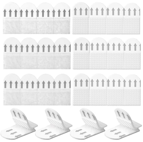 Wanmu 36 Pairs Picture Hanging Strips, Removable Damage Free Picture Hangers for Walls, Waterproof Refill Adhesive Strip Without Nails for Poster Frame