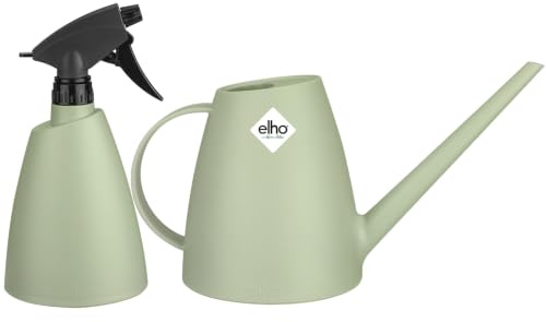 Elho Brussels Giesskanne und Sprühflasche - für Zimmerpflanzen - Pflanzenpflege - 100% Recycelter Kunststoff - Sorbet Green