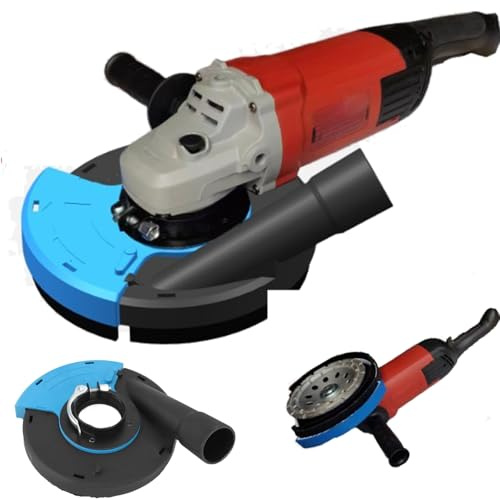 Dust Cover Kit for Angle Grinder, 9-Inch Vacuum Grinding Cover with Four Tools, Compatible with 230Mm Angle Grinder