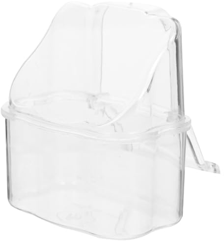 BESPORTBLE 4 Stück Vogelkäfig Futterspender Hängende Futterbox Transparente Futterschale für Papageien Kanarienvögel und Kleine Vögel Praktischer Futter und Wassernapf mit Clip Design für