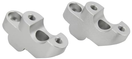 For Suzuki For V-STROM DL650 2020 1 Pair Motorcycle 30mm Handlebar Riser Bar Mount Handle Clamp 7/8 Motorcycle Handbar Riser(Silver)