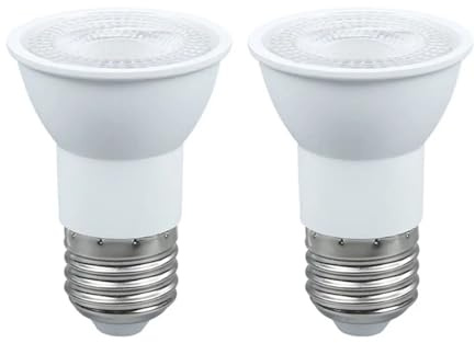 eufeifeiegds 2-Piece PAR16 LED Bulb 5W Lens 38 degrees 110V 230V JDR E26 E27 Track Spotlight Screw Base 50W(Warm White 3000K)