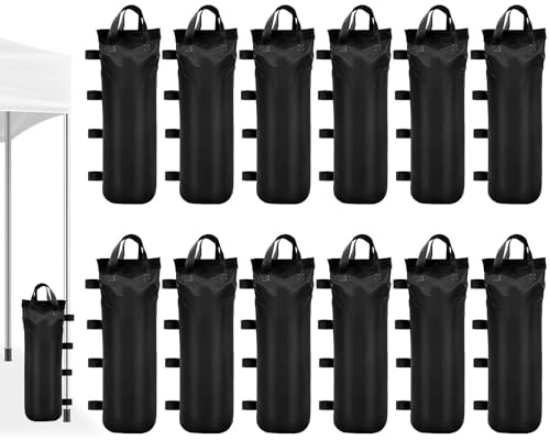 Lot de 12 Sacs de Lestage pour Tonnelle, Sacs de Sable Oxford 800D, 120 kg