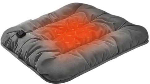 Almohadilla De Asiento Calefactada - Cojín Calefactado Para Silla De Escritorio - Calentador De Silla Con Manta Térmica Suave Para La Piel,Para Coche, Camping, De Ruedas, Viajes