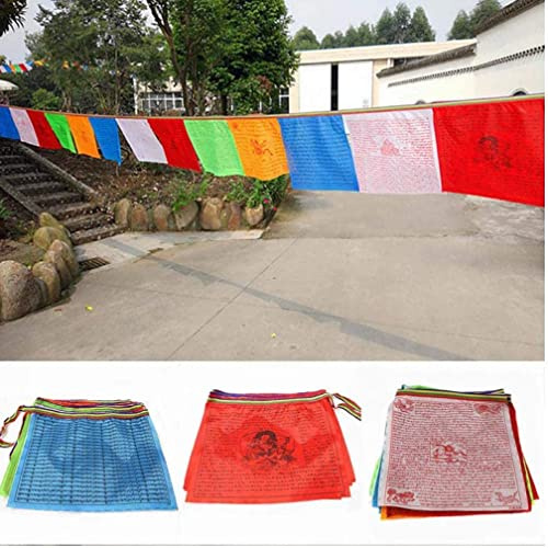 1 pz bandiere religiose colorate Tibet polmone Ta preghiera bandiera artificiale seta Senki Wind Horse bandiera stampa a colori