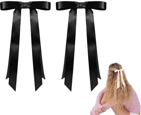 Lot de 2 pinces à cheveux magnétiques en forme de papillon, pinces à cheveux magnétiques antidérapantes à forte tenue, design 2 en 1 sans couture, motif tropical coucher de soleil (2 pièces, noir)