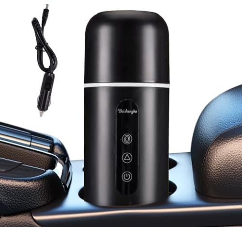 Chauffe-eau portable pour voiture, 12 V/24 V, chauffage rapide, tasses chauffantes universelles de 420 ml avec fonction mélangeur automatique, gobelet de voyage pour garder le lait et le thé au chaud