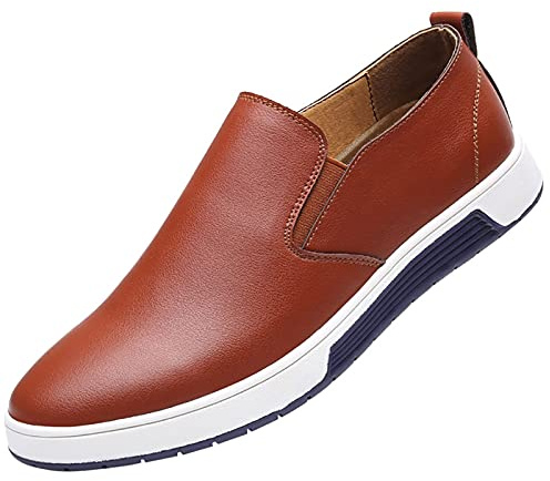 Slipper & Mocassini da uomo, Moccasins Scarpe da tuta, Penny Loafer, leggere, basse, scarpe da lavoro, scarpe basse, marrone 41