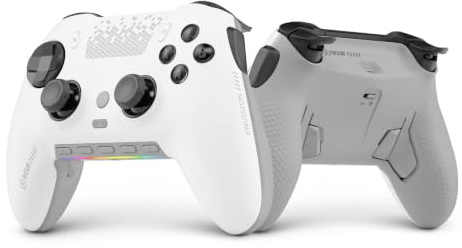 SCUF ENVISION PRO Wireless V2 (2025) Controller da gioco solo per PC, levette anti-deriva, cinque tasti G rimappabili, palette posteriori rimappabili, trigger istantanei, bianco e nero