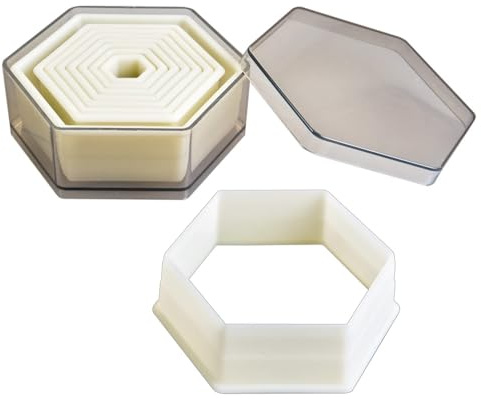 IBILI 784204 Lot de 9 emporte-pièces Hexagone Lisse