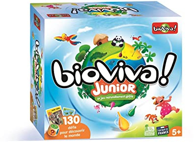 Bioviva Junior - Jeu de Société Enfant et Adultes - Jeu de Plateau 5+ | Thème Environnement - Jeu Familial - Dès 5 ans - 2 à 4 joueurs - Fabriqué en France