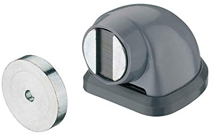 Gedotec Torstopper Magnetisch - Türstopper 20 kg - grau | Türfeststeller für Bodenmontage | Torfeststeller Boden-Stopper mit Magnet | Boden Tür-Magnet extra Stark | Türbodenmagnet | Haustür Türhalter