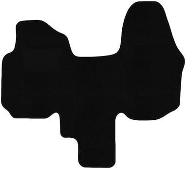 Fußmatten passend für Renault Trafic II Typ JL, FL, EL 2-Sitzer (Baujahr 2001-2014), Deluxe schwarz | 1-TLG | Umrandung schwarz