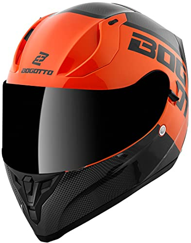 Bogotto V128 BG-X Casco, nero/arancione, XL