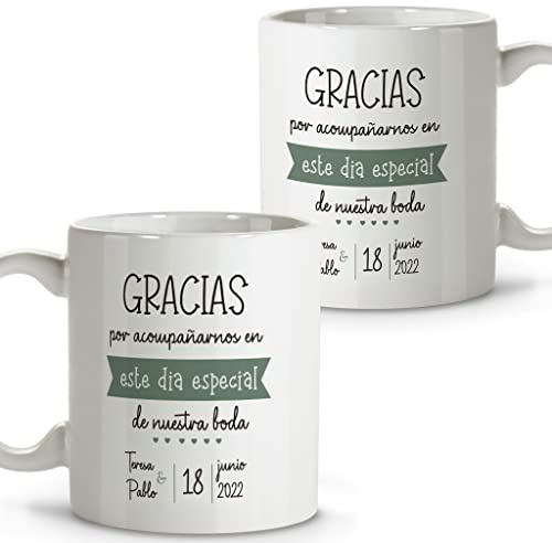 LolaPix Taza Personalizada. Taza Mr Wonderful. Regalos Invitados. Regalo Boda. Cerámica 330ml. Varios Diseños. Boda especial