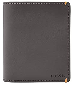 Fossil Mens Joshua Front Pocket Wallet, Gray, 8.9 cm L X 1.27 cm W X 10.16 cm H EU