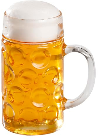Deco Woerner Deko Maßkrug 1 Liter 9,5 x 20 cm Dekorationsbedarf Naturgetreue Lebensmittel Attrappe - Künstlicher Maßkrug - Food Dummy Kunststoff Maßkrug - Dekoration